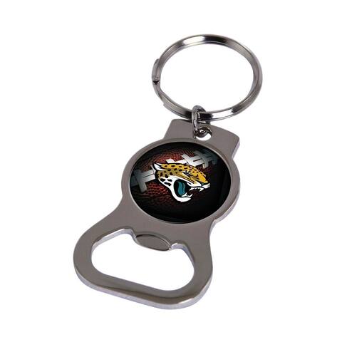 NFL Jacksonville Jaguars Silver-Tone Bottle Opener Key Ring By Rico Industries
