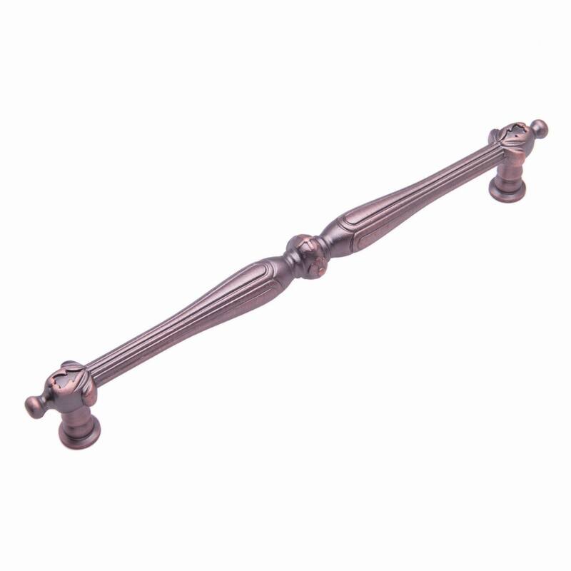 RK International Augustine 8 Inch Center to Center Bar Cabinet Pull - Distressed Copper