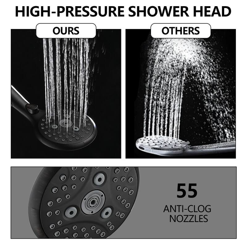 Lift-Up Diverter Tub Spout with 6 Settings Handheld Shower in Oil Rubbed Bronze (Rough-in Valve Not Included)