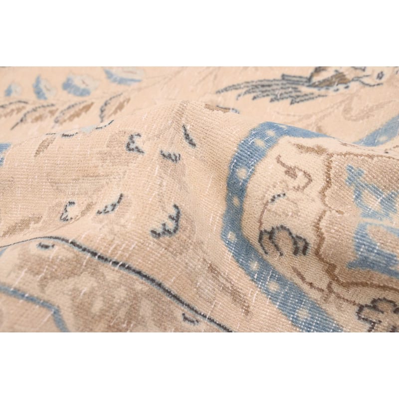 ECARPETGALLERY Hand-knotted Antalya Vintage Beige Wool Rug - 9'8 x 12'10