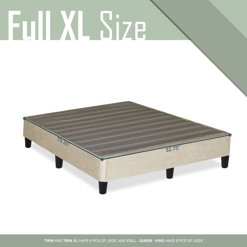 Onetan, 13” Platform Bed for Mattress with Leg, Beige