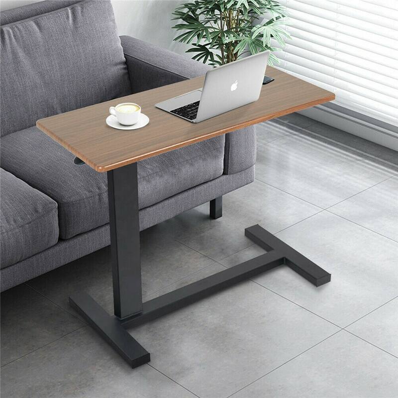 Rolling Overbed Adjustable Laptop Cart Side Table Stand for Couch