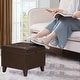 preview thumbnail 7 of 12, Adeco Faux Leather Tufted Flip Top Storage Ottoman