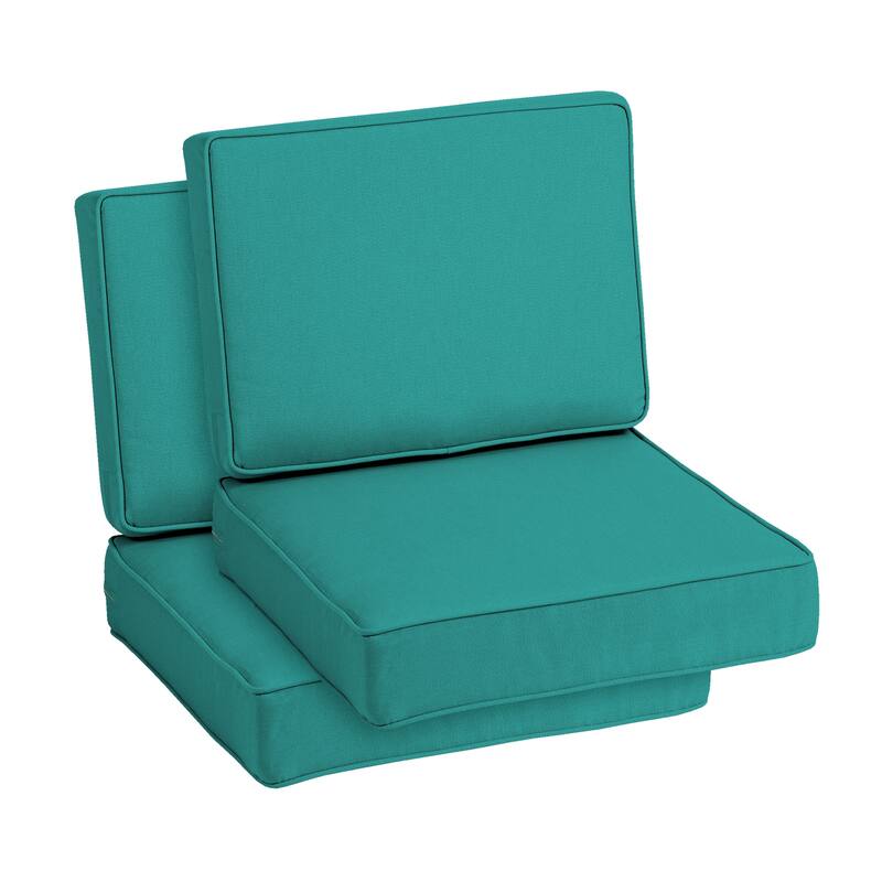 Arden Selections ProFoam Acrylic Deep Seat Cushion Set - 2 Count - Surf Teal Acrylic
