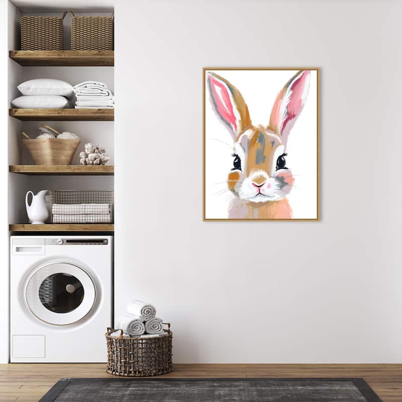 Bunny by Ohkimiko Framed Canvas Wall Art