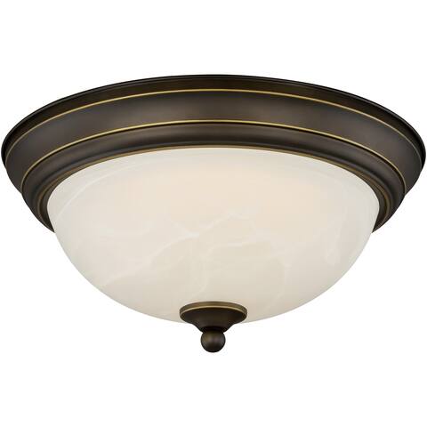 7 to 12 Inches, Nickel Flush Mount Ceiling Lights - Overstock