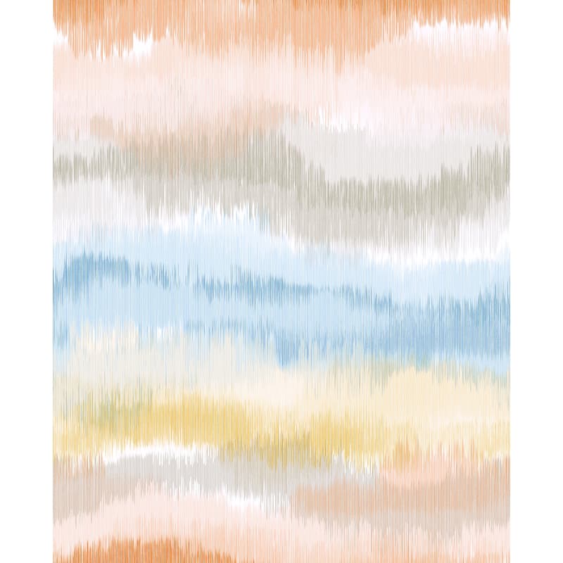 Luxe Haven Ikat Waves Peel and Stick Wallpaper - 20.5 in W x 18 ft. L - Sunset