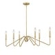 preview thumbnail 9 of 9, Yep by Golden Lighting Kennedy 6-light Island Light in Brushed Champagne Brass