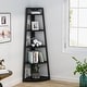 preview thumbnail 18 of 20, 70 inch Tall Corner Shelf, Rustic Ladder Corner Bookshelf Bookcase