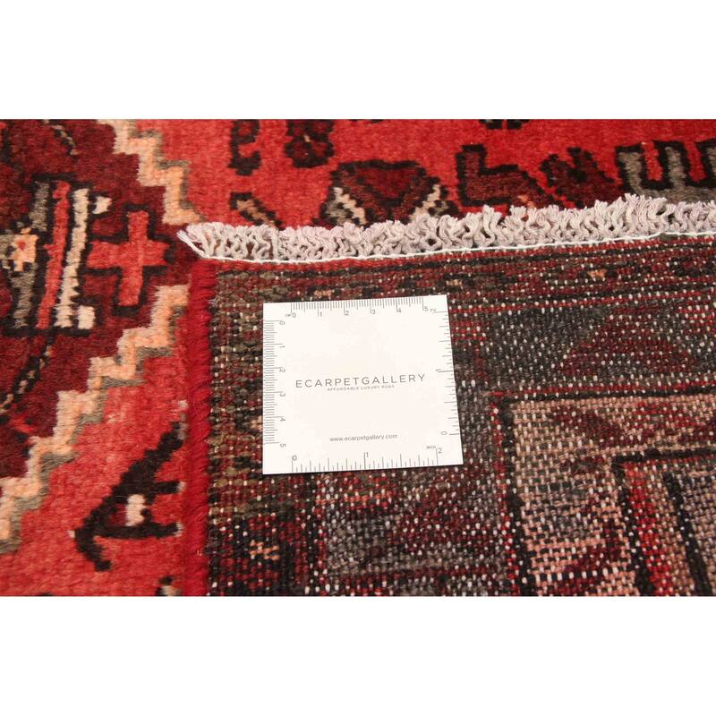 ECARPETGALLERY Hand-knotted Andelz Red Wool Rug - 3'5 x 9'9