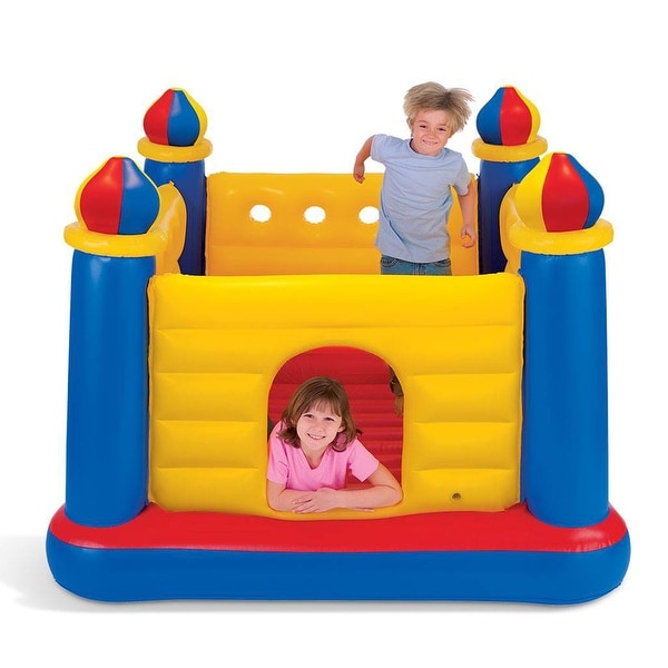 Intex 100 Pack Plastic Balls 2 Pack w Inflatable Ball Pit Bouncer Ages 3 6 Bed Bath Beyond 35681715