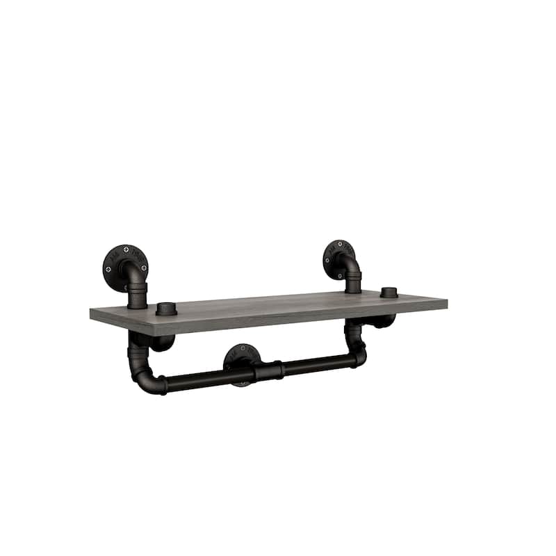 Andre Industrial Grey Floating Wall Shelf by Furniture of America