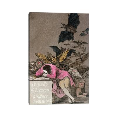 iCanvas "The Sleep Of Reason Produces Monsters (Color Illustration From Los Caprichos), 1799" by Francisco Goya Canvas Print