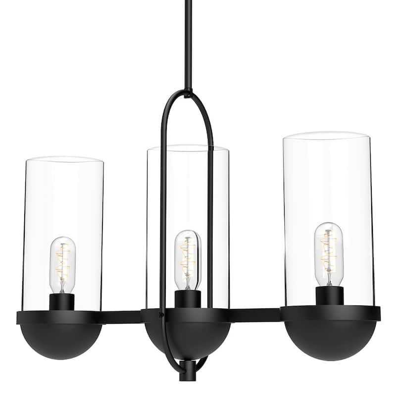 Alora Lighting LP539024CL Cyrus 3 Light 24" Wide Outdoor Chandelier - Matte Black