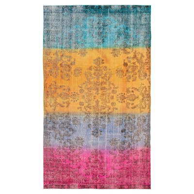 ECARPETGALLERY Hand-knotted Color Transition Multi Color Wool Rug - 5'11 x 10'1