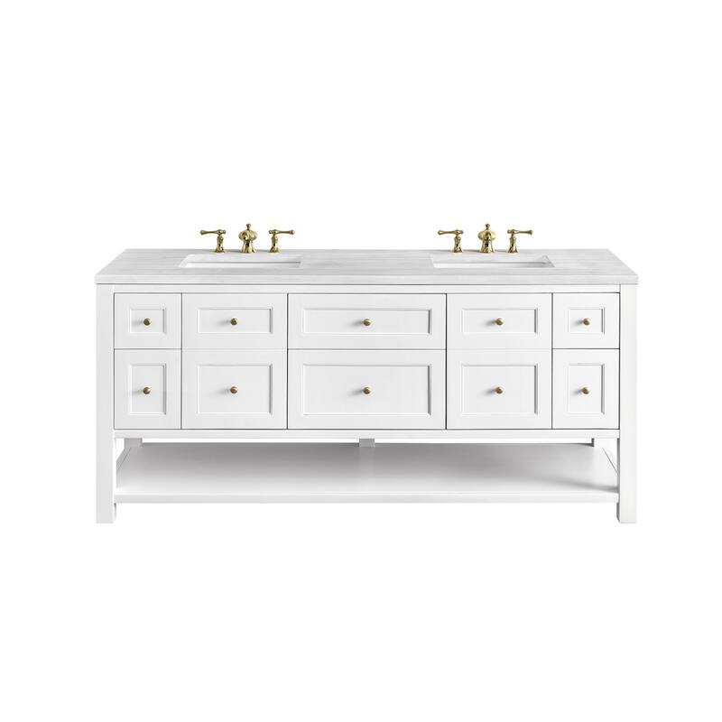 James Martin Vanities 330-V72-3AF Breckenridge 72" Free Standing - Bright White - Painted
