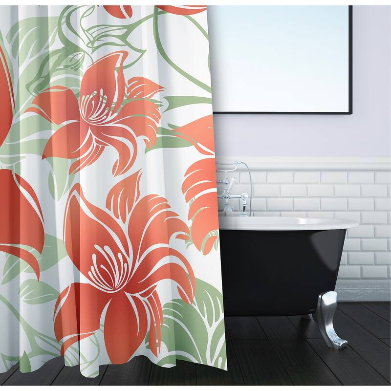 Tree Mallow, Floral Print Shower Curtain