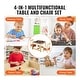 preview thumbnail 6 of 7, Kids Table and Chair Set, Wooden Activity Table with Storage Space and Boxes