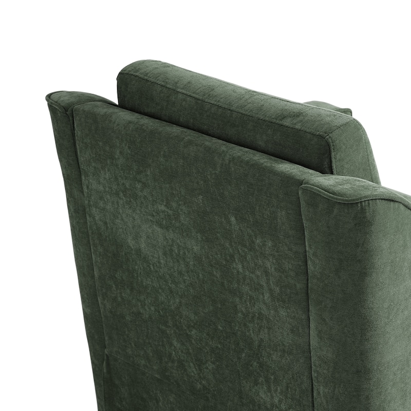 Chenille/Leather Swivel Barrel Chair(Set of 2) Modern Club Chair by UIXE