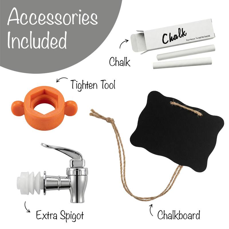 Beverage Dispenser With Metal Rack - 18.5" x 11.5" x 11.5"