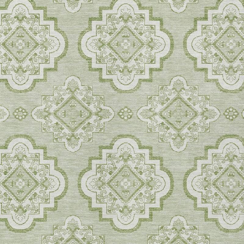 HomeRoots Medallion Transitional Rectangle Outdoor Rug