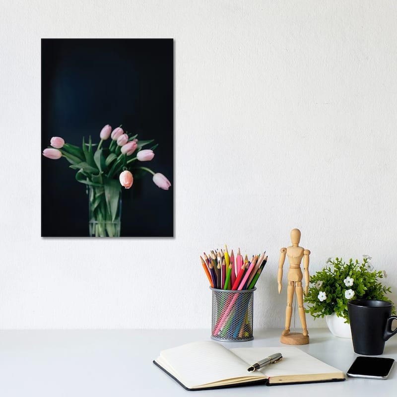 iCanvas "Pink Tulips" by Chelsea Victoria Canvas Print - 12x8x0.75