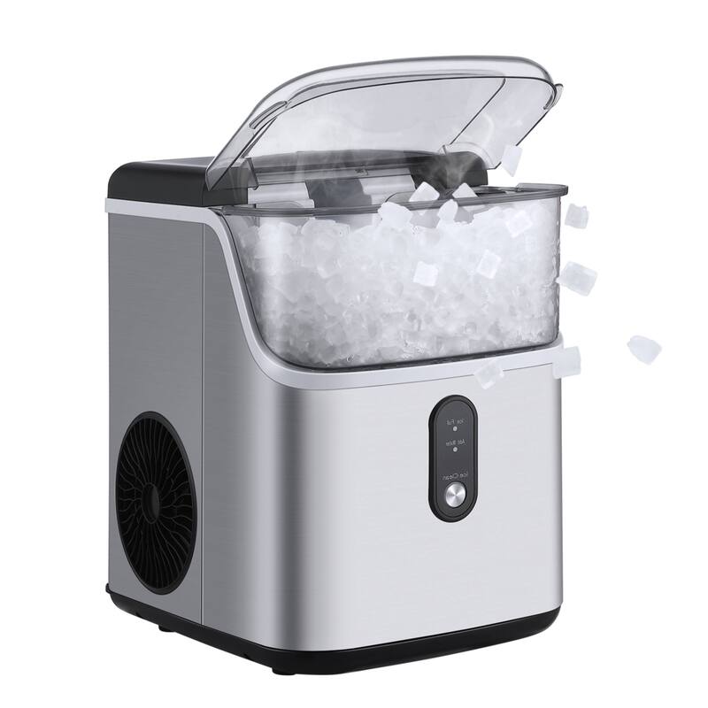Countertop Ice Maker Machine with Self-Cleaning, 36Lbs/24Hrs - Silver