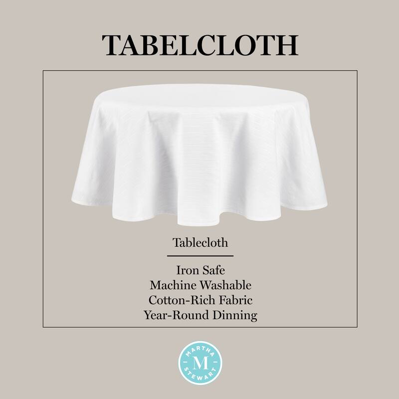 Martha Stewart Honeycomb Modern Farmhouse Tablecloth