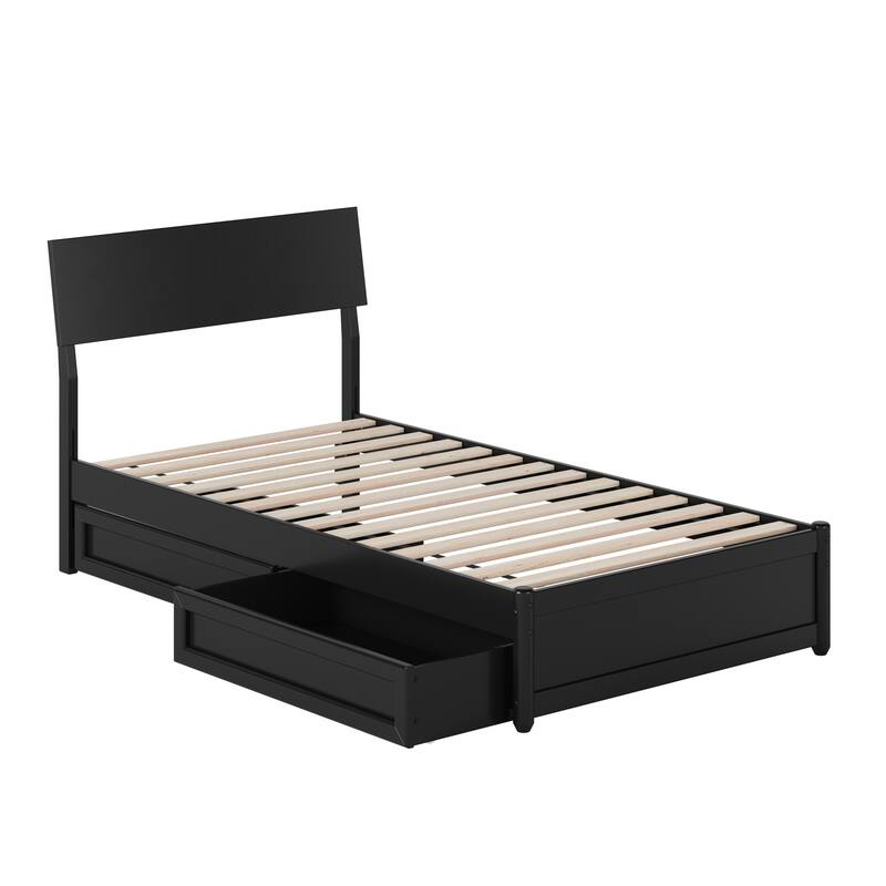 Norla Wood Platform Bed with Storage Drawers