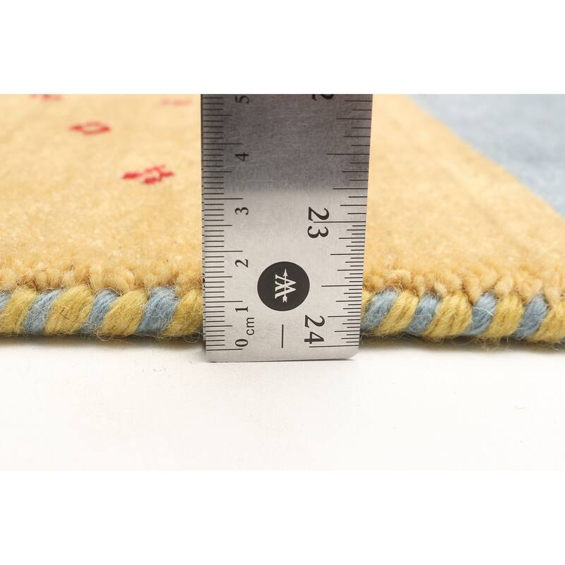 ECARPETGALLERY Hand Loomed Kashkuli Gabbeh Grey Wool Rug - 2'7 x 9'8