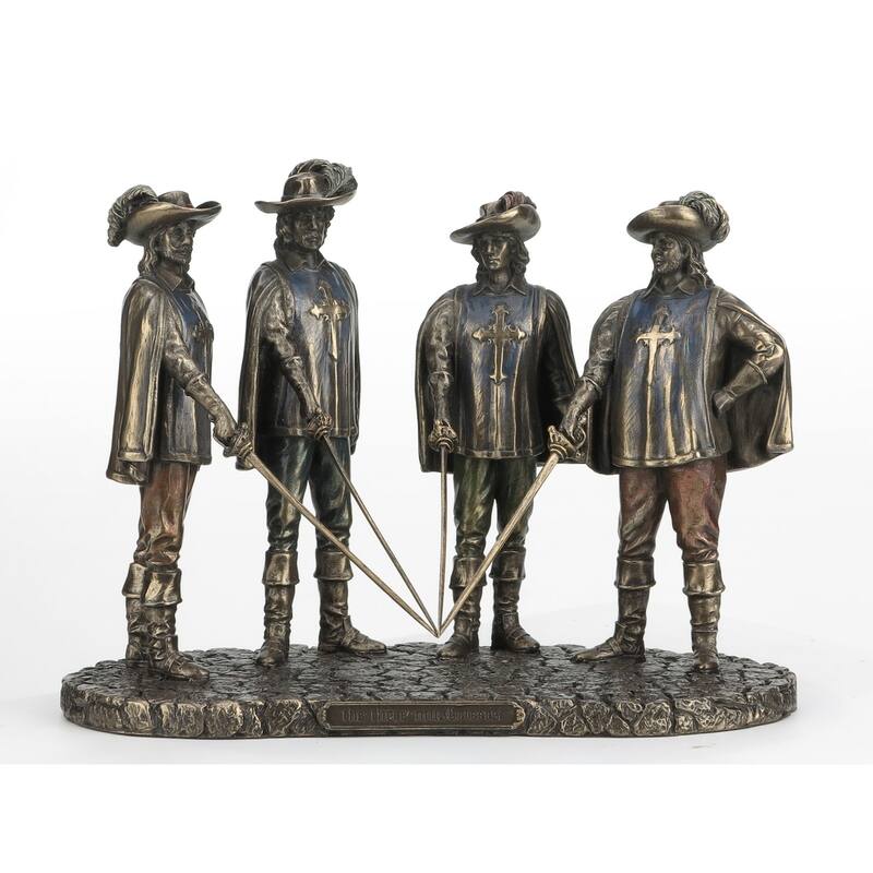 Veronese Design 14.4 H Three Musketeers - All For One And One For All Cold Cast Bronze