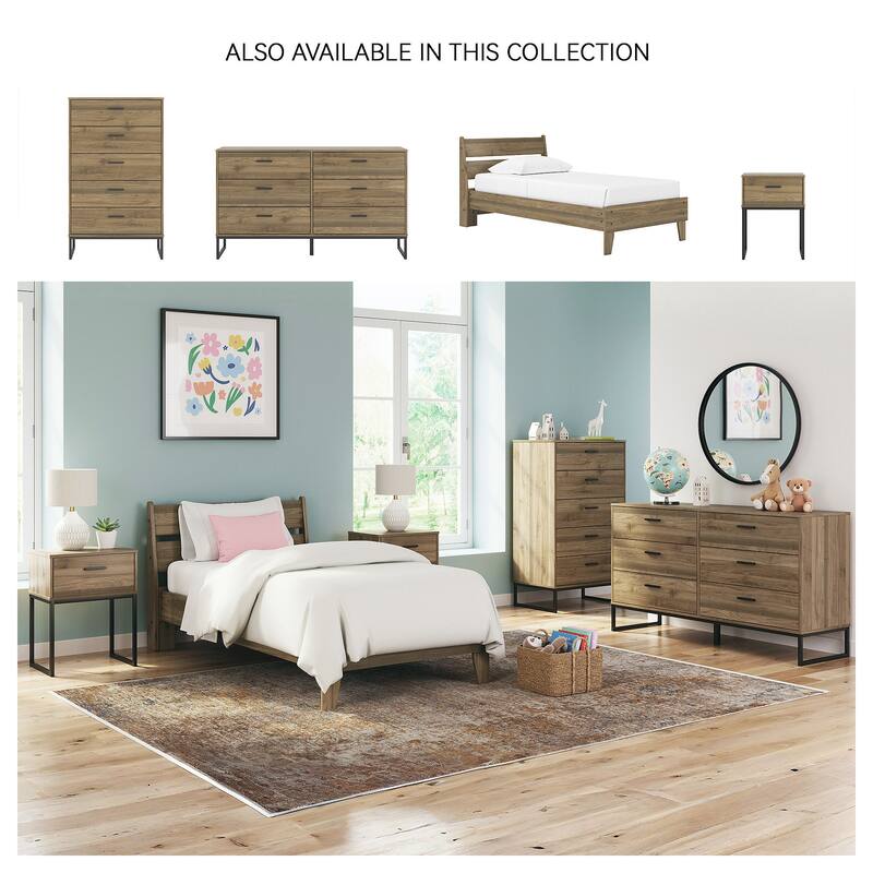 Signature Design by Ashley Deanlow Brown Platform Panel Bed
