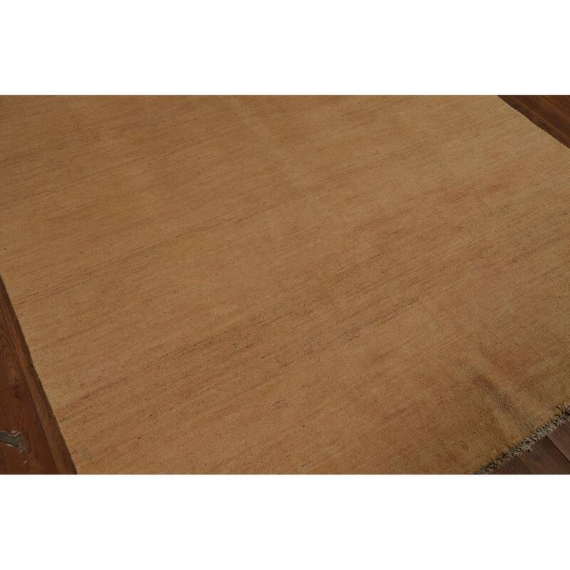 Contemporary Gabbeh Oriental Area Rug Tribal Hand-Knotted Wool Carpet - 5'6" x 7'10"