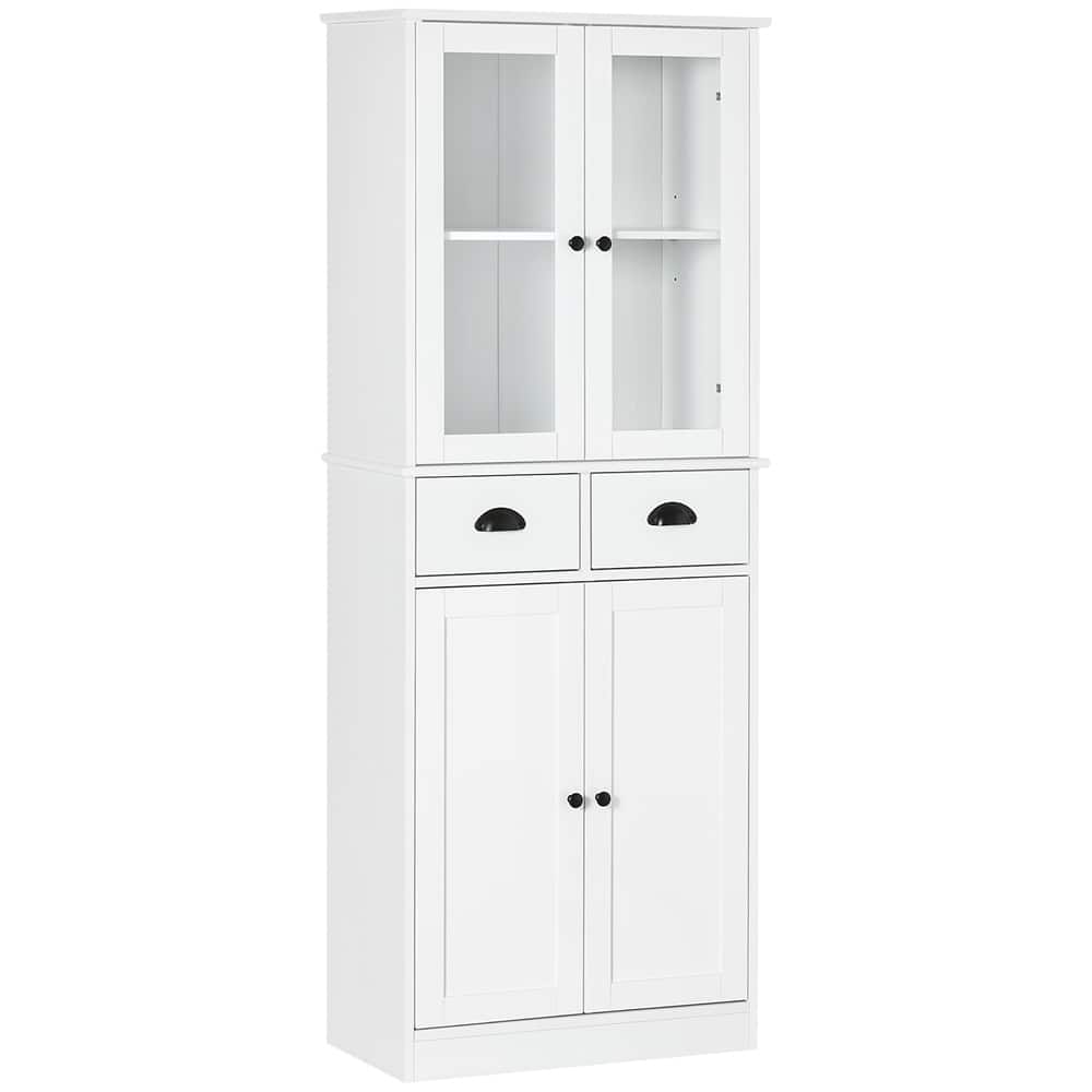 Freestanding Kitchen Pantry with Soft Close Doors, Adjustable Shelves
