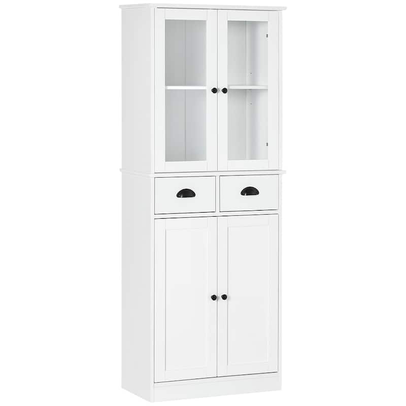 Freestanding Kitchen Storage Cabinet w/ Adjustable Shelves and Drawers - N/A