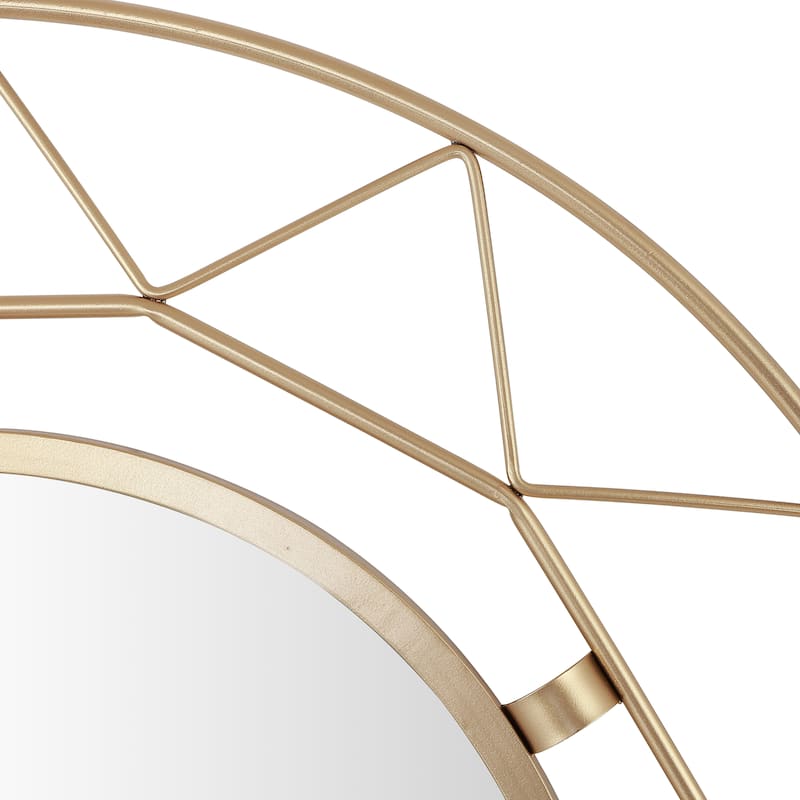 SAFAVIEH Cosria 33-inch Gold Round Wall Accent Mirror - 30" x 1.3" x 30"