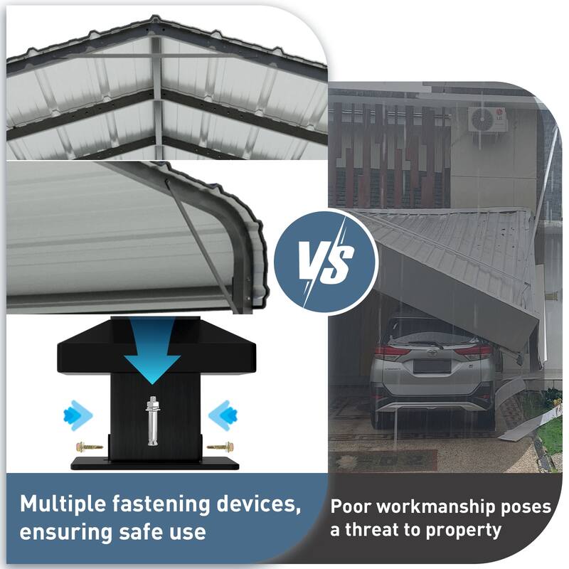SUNBURY Outdoor Heavy Duty Outdoor Steel Carport