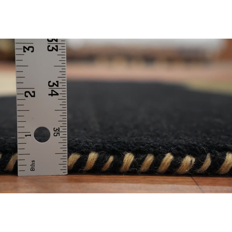 Hand Knotted Oriental 100% Wool Carpet Modern Modern Multi-Colored Gabbeh Area Rug - 6' 0'' X 4' 0''