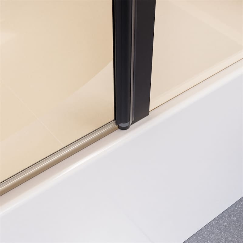 Frameless Folding Shower Doors for Bathtub,Bathroom Pivot Glass Door
