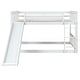 preview thumbnail 12 of 18, Full over Full Bunk Bed with Slide and Ladder in White Color, Easy Assembly
