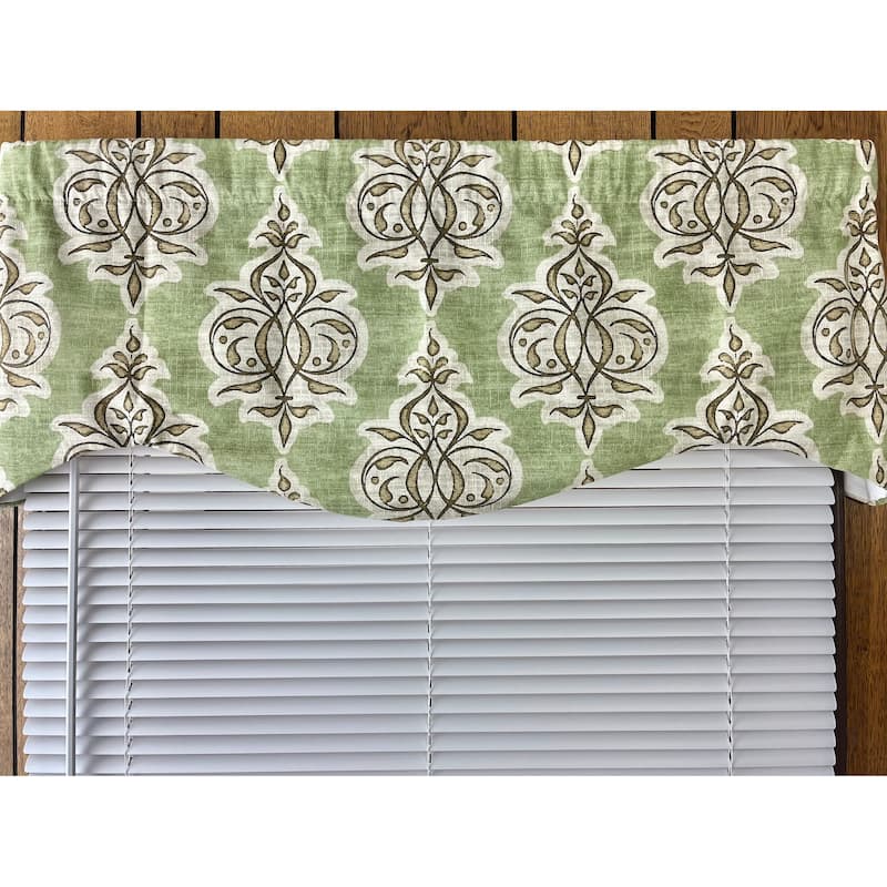 Jenna green shaped valance