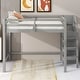preview thumbnail 3 of 30, Full Size Loft Bed with Built-in Wardrobe Closet, Storage Staircase, Solid Pine Frame, Space-Saving Design