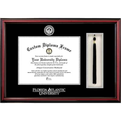 Florida Atlantic University 11w x 8.5h Tassel Box and Silver Embossed Diploma Frame