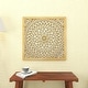 preview thumbnail 7 of 19, Light Brown Wood Handmade Intricately Carved Floral Home Wall Decor with Mandala Design