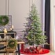 preview thumbnail 4 of 43, Glitzhome 7.5ft/9ft Pre-Lit Full Fir Artificial Christmas Tree w/Foot Pedal & Remote Control Simple Setup