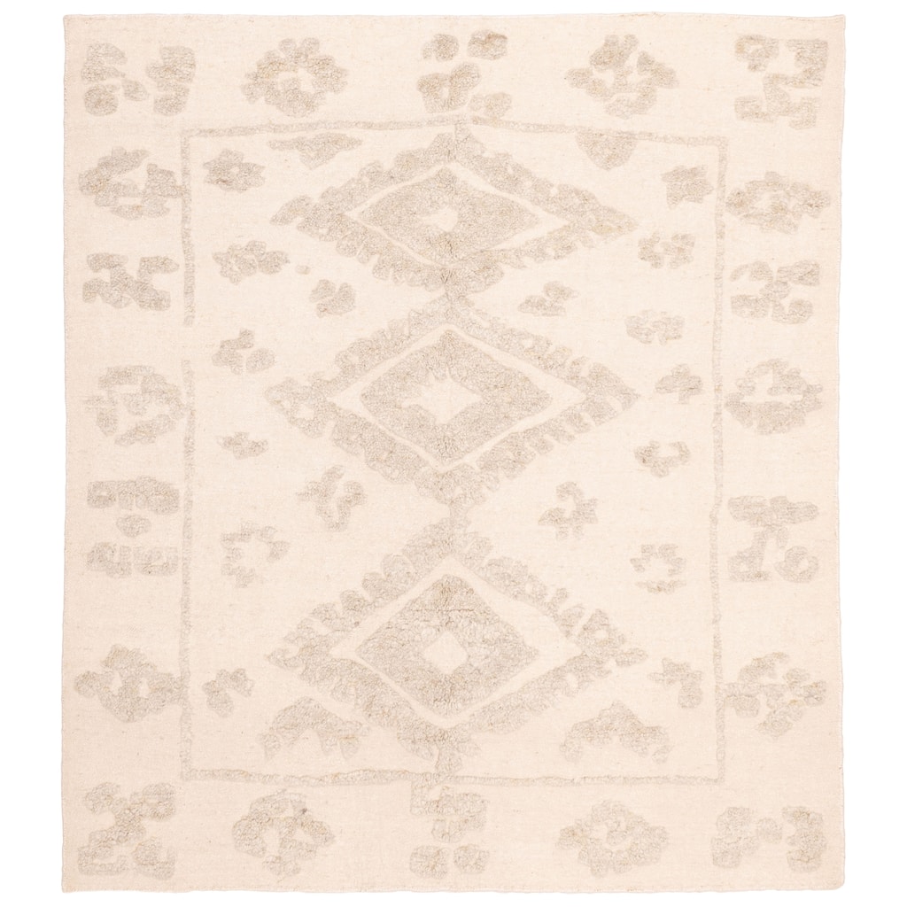 ECARPETGALLERY Hand-knotted Looma Cream Wool Rug - 8'3 x 9'8