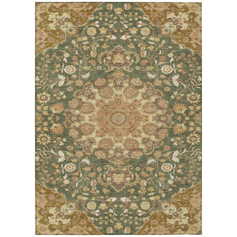 Machine Washable Indoor/ Outdoor Global Eckley Chantille Rug
