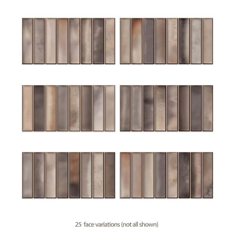 Merola Tile Borealis Greige 5-7/8" x 11-3/4" Ceramic Wall Tile