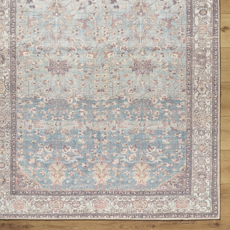 Livabliss Amelie Traditional Border Indoor/Outdoor Area Rug
