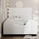 preview thumbnail 18 of 28, Twin Size Upholstered Platform Bed with Headboard & Guardrail
